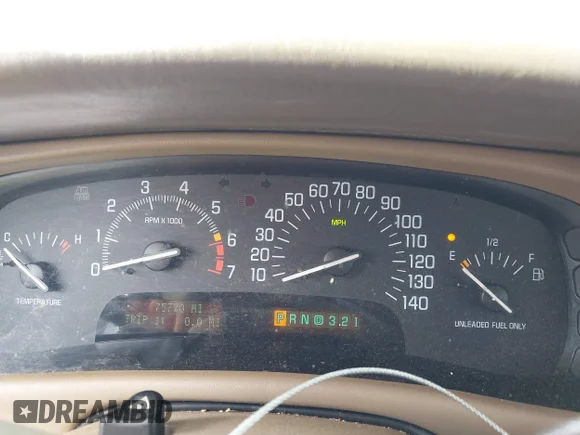 ✅ 1999 Buick Park Avenue • VIN: 1G4CW52K0X4627335 • Lot: 44312054. Wystawiony na IAAI z przebiegiem 75 770 mil. Bezpłatny archiwum sprzedaży aukcyjnych z USA i szczegółowy raport historii pojazdu na DreamBid. Zdjęcie 7.