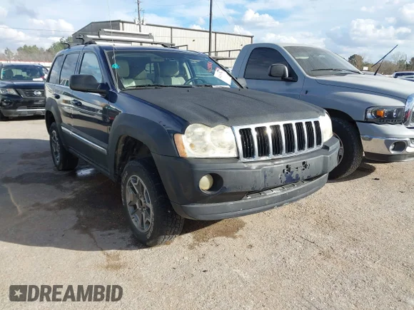✅ 2006 Jeep Grand Cherokee Limited • VIN: 1J8HR58NX6C172722 • Lot: 44288828. Listed on IAAI with 154,289 mi. Free auction sales archive from the USA and detailed vehicle history report at DreamBid. Image 1.