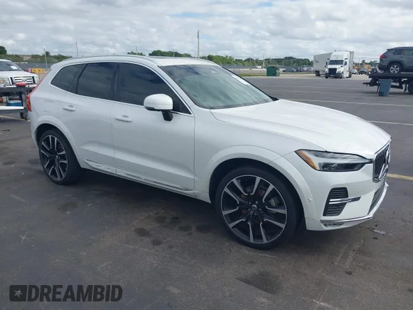 ✅ 2023 Volvo XC60 Ultimate Bright Theme • VIN: YV4L12DF7P1301418 • Lot: 43485298. Listed on IAAI with 23,651 mi. Free auction sales archive from the USA and detailed vehicle history report at DreamBid. Image 1.