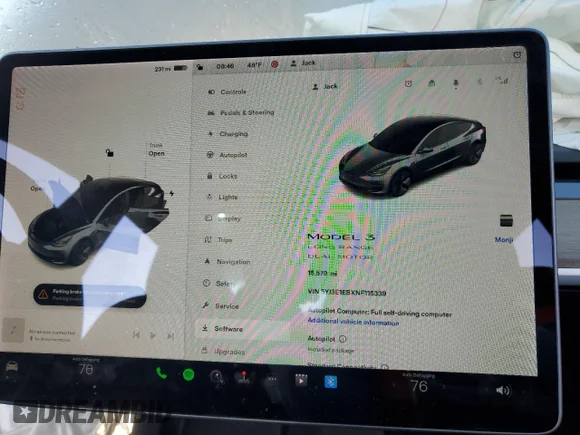 ✅ 2022 Tesla Model 3 Long Range • VIN: 5YJ3E1EBXNF115339 • Лот: 45383813. Опубліковано раніше на Copart з пробігом 15 579 миль. Безкоштовний доступ до архіву аукціонних продажів зі США та докладний звіт про історію автомобіля на DreamBid. Зображення 9.
