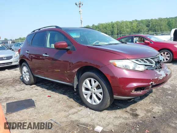 ✅ 2011 Nissan Murano LE • VIN: JN8AZ1MU0BW056053 • Lot: 42963039. Wystawiony na IAAI z przebiegiem 124 775 mil. Bezpłatny archiwum sprzedaży aukcyjnych z USA i szczegółowy raport historii pojazdu na DreamBid. Zdjęcie 1.
