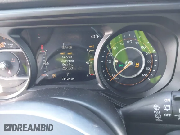 ✅ 2025 Jeep Wrangler Sahara • VIN: 1C4PJXEN9SW589168 • Lot: 44608218. Wystawiony na IAAI z przebiegiem 21 134 mil. Bezpłatny archiwum sprzedaży aukcyjnych z USA i szczegółowy raport historii pojazdu na DreamBid. Zdjęcie 7.