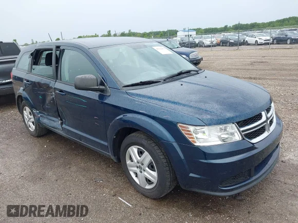 ✅ 2014 Dodge Journey American Value • VIN: 3C4PDCAB8ET278143 • Lot: 45122013. Listed on IAAI with 103,733 mi. Free auction sales archive from the USA and detailed vehicle history report at DreamBid. Image 1.
