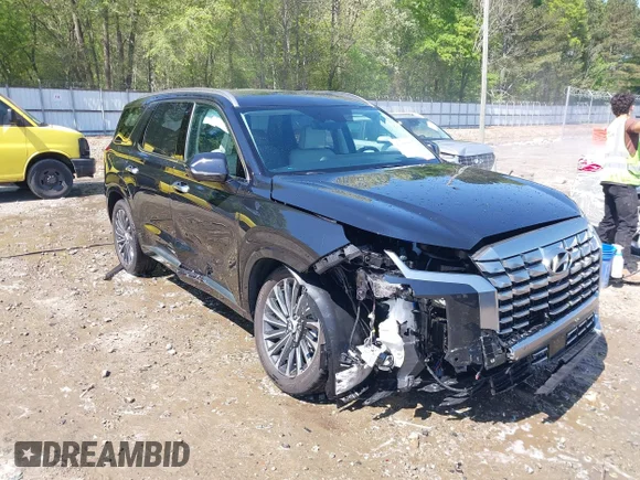 ✅ 2023 Hyundai Palisade Calligraphy • VIN: KM8R74GE6PU571342 • Lot: 41987377. Wystawiony na IAAI z przebiegiem 13 797 mil. Bezpłatny archiwum sprzedaży aukcyjnych z USA i szczegółowy raport historii pojazdu na DreamBid. Zdjęcie 1.