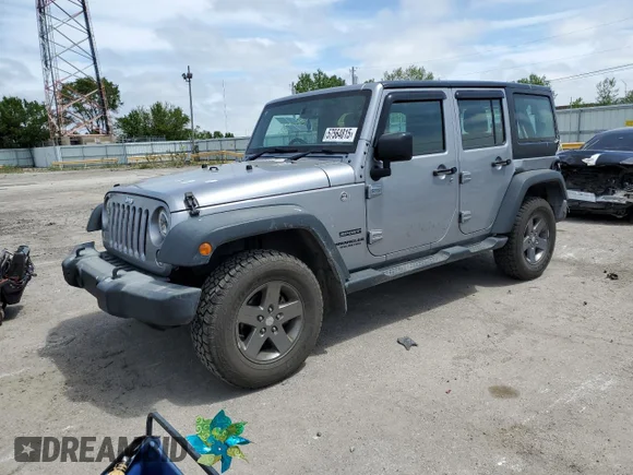 ✅ 2017 Jeep Wrangler Unlimited Sport RHD • VIN: 1C4BJWKG2HL524232 • Лот: 57564815. Опубликован ранее на Copart с пробегом 144 186 миль. Бесплатный доступ к архиву аукционных продаж из США и подробный отчёт об истории автомобиля на DreamBid. Изображение 1.