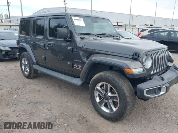 ✅ 2020 Jeep Wrangler Unlimited Sahara • VIN: 1C4HJXEN2LW163523 • Lot: 44033097. Wystawiony na IAAI z przebiegiem 73 104 mil. Bezpłatny archiwum sprzedaży aukcyjnych z USA i szczegółowy raport historii pojazdu na DreamBid. Zdjęcie 1.