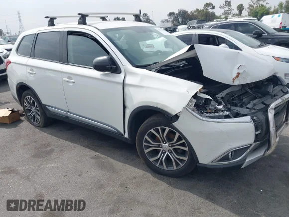 ✅ 2016 Mitsubishi Outlander ES • VIN: JA4AD2A37GZ000347 • Lot: 45278518. Listed on IAAI with 184,810 mi. Free auction sales archive from the USA and detailed vehicle history report at DreamBid. Image 1.