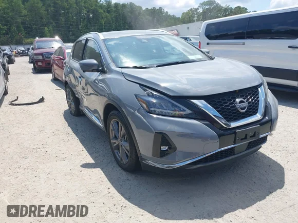✅ 2023 Nissan Murano Platinum • VIN: 5N1AZ2DJ3PC127080 • Lot: 42921759. Wystawiony na IAAI z przebiegiem 76 548 mil. Bezpłatny archiwum sprzedaży aukcyjnych z USA i szczegółowy raport historii pojazdu na DreamBid. Zdjęcie 1.