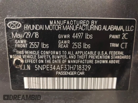 ✅ 2018 Hyundai Sonata SEL • VIN: 5NPE34AF3JH718329 • Лот: 44384920. Опубліковано раніше на IAAI з пробігом 305 176 миль. Безкоштовний доступ до архіву аукціонних продажів зі США та докладний звіт про історію автомобіля на DreamBid. Зображення 9.