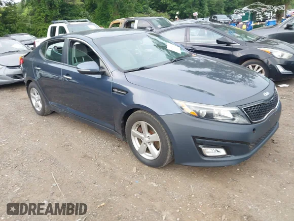 ✅ 2015 Kia Optima LX • VIN: KNAGM4A70F5588772 • Lot: 45584095. Listed on IAAI with 87,811 mi. Free auction sales archive from the USA and detailed vehicle history report at DreamBid. Image 1.