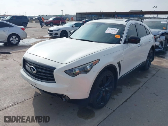 ✅ 2016 Infiniti QX70 • VIN: JN8CS1MUXGM670754 • Lot: 43708286. Wystawiony na IAAI z przebiegiem 99 233 mil. Bezpłatny archiwum sprzedaży aukcyjnych z USA i szczegółowy raport historii pojazdu na DreamBid. Zdjęcie 2.