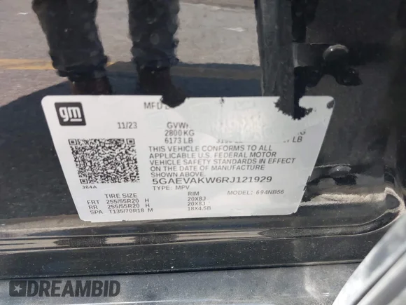 ✅ 2024 Buick Enclave Essence • VIN: 5GAEVAKW6RJ121929 • Lot: 43119988. Wystawiony na IAAI z przebiegiem 20 241 mil. Bezpłatny archiwum sprzedaży aukcyjnych z USA i szczegółowy raport historii pojazdu na DreamBid. Zdjęcie 9.