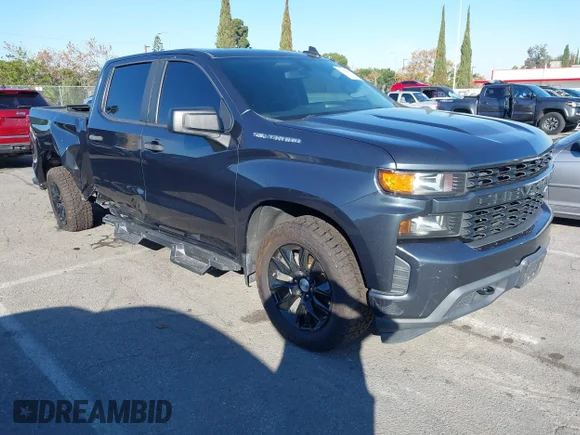 ✅ 2019 Chevrolet Silverado 1500 Custom • VIN: 3GCPWBEF9KG295152 • Lot: 43782275. Listed on IAAI with 59,049 mi. Free auction sales archive from the USA and detailed vehicle history report at DreamBid. Image 1.