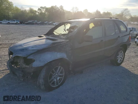✅ 2004 BMW X5 3.0i • VIN: 5UXFA135X4LU43022 • Лот: 49329296. Опубликован ранее на Copart с пробегом Не указан. Бесплатный доступ к архиву аукционных продаж из США и подробный отчёт об истории автомобиля на DreamBid. Изображение 1.