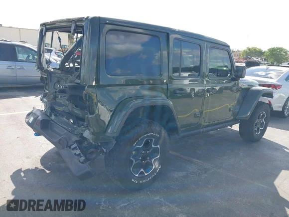 ✅ 2022 Jeep Wrangler Unlimited Rubicon • VIN: 1C4JJXR61NW275270 • Lot: 41521239. Wystawiony na IAAI z przebiegiem 24 264 mil. Bezpłatny archiwum sprzedaży aukcyjnych z USA i szczegółowy raport historii pojazdu na DreamBid. Zdjęcie 4.