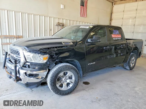 ✅ 2023 Ram 1500 Big Horn • VIN: 1C6RRFFG6PN590665 • Лот: 46168866. Опубликован ранее на Copart с пробегом 141 109 миль. Бесплатный доступ к архиву аукционных продаж из США и подробный отчёт об истории автомобиля на DreamBid. Изображение 1.