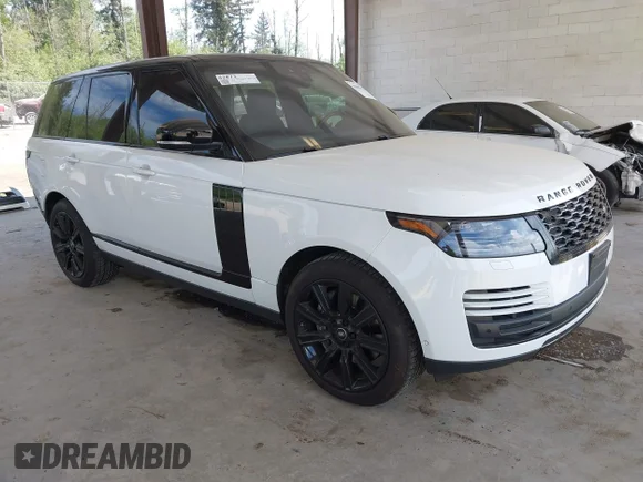 ✅ 2019 Land Rover Range Rover • VIN: SALGS2RE7KA543693 • Lot: 45088151. Listed on IAAI with 55,849 mi. Free auction sales archive from the USA and detailed vehicle history report at DreamBid. Image 1.