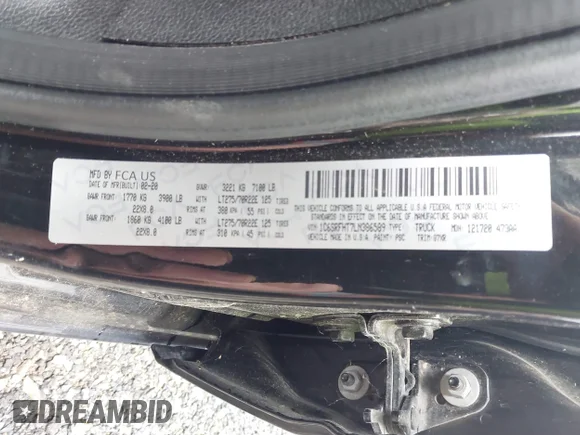 ✅ 2019 Ram 1500 Limited • VIN: 1C6SRFHT9KN594729 • Лот: 40353678. Опубліковано раніше на IAAI з пробігом 77 033 миль. Безкоштовний доступ до архіву аукціонних продажів зі США та докладний звіт про історію автомобіля на DreamBid. Зображення 9.