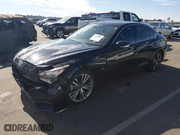 ✅ 2018 Infiniti Q50 Luxe • VIN: JN1EV7AP1JM358507 • Лот: 44220908. Опубликован ранее на IAAI с пробегом 78 575 миль. Бесплатный доступ к архиву аукционных продаж из США и подробный отчёт об истории автомобиля на DreamBid. Изображение 2.