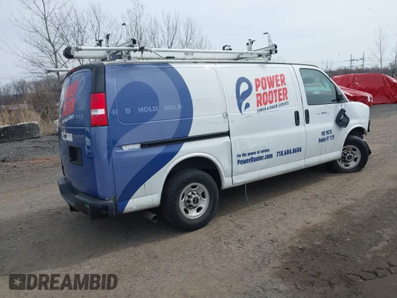 ✅ 2019 GMC Savana Cargo • VIN: 1GTW7AFG3K1155428 • Lot: 43761446. Listed on IAAI with 97,211 mi. Free auction sales archive from the USA and detailed vehicle history report at DreamBid. Image 4.