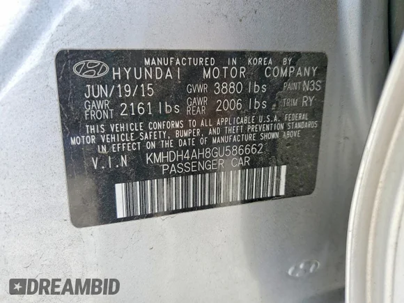 ✅ 2016 Hyundai Elantra Sport • VIN: KMHDH4AH8GU586662 • Lot: 77937865. Wystawiony na Copart z przebiegiem 97 243 mil. Bezpłatny archiwum sprzedaży aukcyjnych z USA i szczegółowy raport historii pojazdu na DreamBid. Zdjęcie 12.