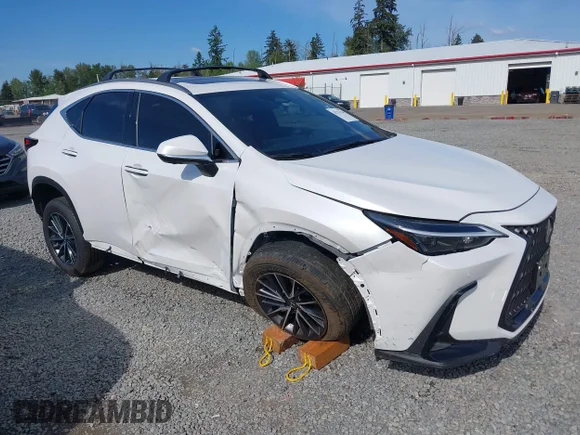 ✅ 2025 Lexus NX 350h Premium • VIN: JTJGKCEZ0S5029339 • Lot: 42321524. Listed on IAAI with 2,655 mi. Free auction sales archive from the USA and detailed vehicle history report at DreamBid. Image 1.