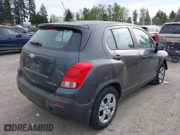 ✅ 2016 Chevrolet Trax LS • VIN: 3GNCJKSB5GL215754 • Lot: 44915172. Wystawiony na IAAI z przebiegiem 52 108 mil. Bezpłatny archiwum sprzedaży aukcyjnych z USA i szczegółowy raport historii pojazdu na DreamBid. Zdjęcie 4.