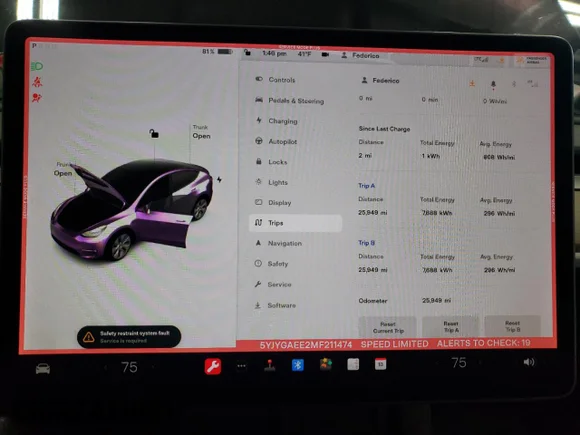 ✅ 2021 Tesla Model Y Long Range • VIN: 5YJYGAEE2MF211474 • Лот: 43561033. Опубліковано раніше на Copart з пробігом 25 949 миль. Безкоштовний доступ до архіву аукціонних продажів зі США та докладний звіт про історію автомобіля на DreamBid. Зображення 9.