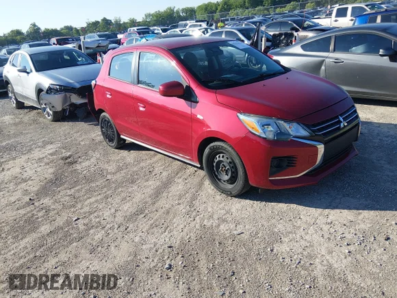 ✅ 2021 Mitsubishi Mirage ES • VIN: ML32AUHJ9MH004942 • Lot: 45132414. Listed on IAAI with 91,666 mi. Free auction sales archive from the USA and detailed vehicle history report at DreamBid. Image 1.