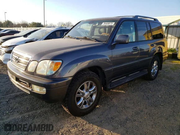 ✅ 2004 Lexus LX 470 • VIN: JTJHT00W843547498 • Lot: 76469075. Wystawiony na Copart z przebiegiem 354 984 mil. Bezpłatny archiwum sprzedaży aukcyjnych z USA i szczegółowy raport historii pojazdu na DreamBid. Zdjęcie 1.