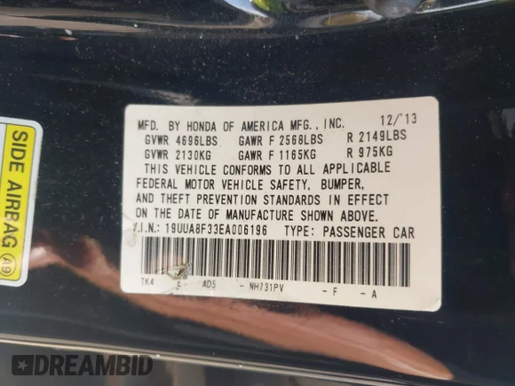 ✅ 2014 Acura TL Special Edition • VIN: 19UUA8F33EA006196 • Lot: 42544401. Wystawiony na IAAI z przebiegiem 181 084 mil. Bezpłatny archiwum sprzedaży aukcyjnych z USA i szczegółowy raport historii pojazdu na DreamBid. Zdjęcie 9.