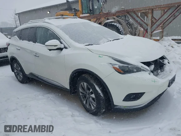 ✅ 2018 Nissan Murano SL • VIN: 5N1AZ2MH8JN109442 • Lot: 44275064. Wystawiony na IAAI z przebiegiem 61 855 mil. Bezpłatny archiwum sprzedaży aukcyjnych z USA i szczegółowy raport historii pojazdu na DreamBid. Zdjęcie 1.