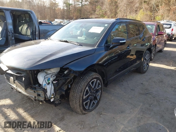 ✅ 2023 Chevrolet Blazer RS • VIN: 3GNKBKRS1PS104459 • Lot: 43665529. Wystawiony na IAAI z przebiegiem 43 760 mil. Bezpłatny archiwum sprzedaży aukcyjnych z USA i szczegółowy raport historii pojazdu na DreamBid. Zdjęcie 2.