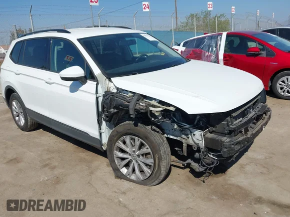 ✅ 2020 Volkswagen Tiguan S • VIN: 3VV1B7AX6LM110041 • Lot: 44675547. Listed on IAAI with 44,001 mi. Free auction sales archive from the USA and detailed vehicle history report at DreamBid. Image 1.