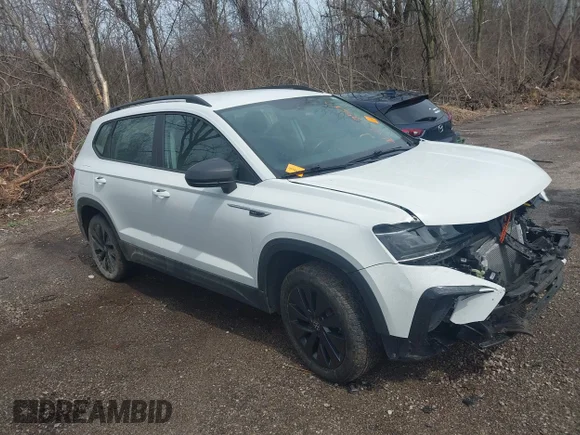 ✅ 2023 Volkswagen Taos S • VIN: 3VVCX7B28PM366779 • Lot: 44774682. Listed on IAAI with 53,231 mi. Free auction sales archive from the USA and detailed vehicle history report at DreamBid. Image 1.