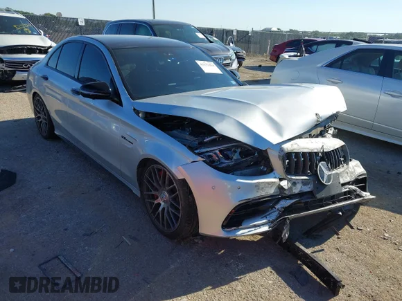 ✅ 2020 Mercedes-Benz C 63 S AMG • VIN: 55SWF8HB0LU330237 • Lot: 43133424. Listed on IAAI with 36,417 mi. Free auction sales archive from the USA and detailed vehicle history report at DreamBid. Image 1.