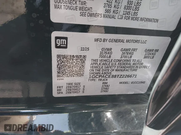 ✅ 2026 Chevrolet Silverado 1500 LT • VIN: 1GCPACE88TZ226671 • Lot: 44711306. Wystawiony na IAAI z przebiegiem 1 619 mil. Bezpłatny archiwum sprzedaży aukcyjnych z USA i szczegółowy raport historii pojazdu na DreamBid. Zdjęcie 9.