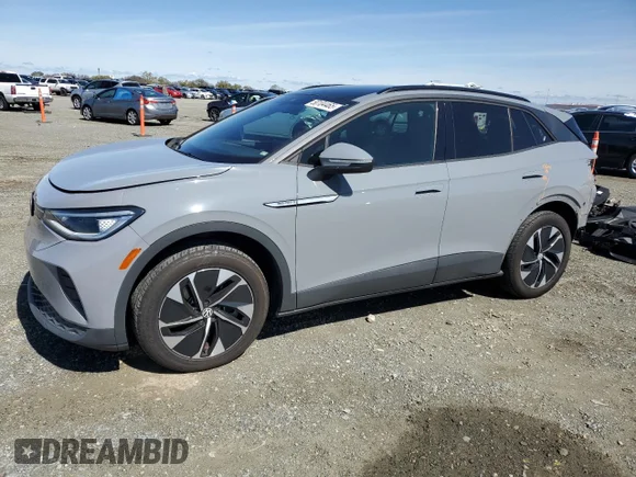✅ 2021 Volkswagen ID.4 Pro S • VIN: WVGGNPE2XMP057818 • Lot: 50104465. Listed on Copart with 22,296 mi. Free auction sales archive from the USA and detailed vehicle history report at DreamBid. Image 1.
