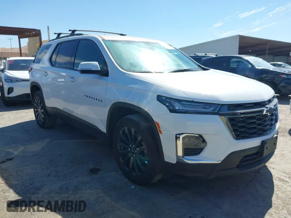 ✅ 2022 Chevrolet Traverse RS • VIN: 1GNERJKW4NJ158773 • Lot: 42938191. Listed on IAAI with 20,331 mi. Free auction sales archive from the USA and detailed vehicle history report at DreamBid. Image 1.