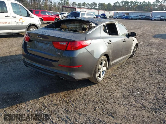 ✅ 2015 Kia Optima LX • VIN: KNAGM4A70F5641454 • Lot: 43735963. Listed on IAAI with Not provided. Free auction sales archive from the USA and detailed vehicle history report at DreamBid. Image 4.