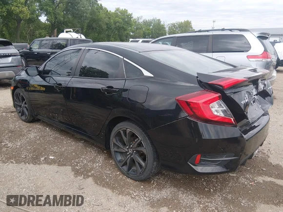 ✅ 2020 Honda Civic Sport • VIN: 19XFC2F80LE030332 • Lot: 45262799. Listed on IAAI with 76,962 mi. Free auction sales archive from the USA and detailed vehicle history report at DreamBid. Image 3.