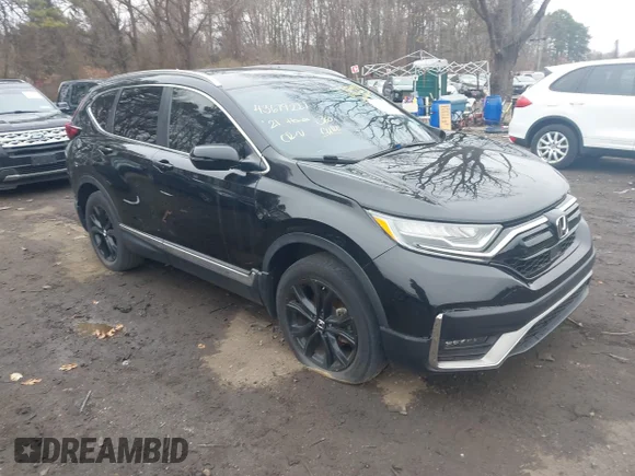 ✅ 2021 Honda CR-V Touring • VIN: 2HKRW2H93MH647747 • Lot: 44782436. Listed on IAAI with 27,599 mi. Free auction sales archive from the USA and detailed vehicle history report at DreamBid. Image 1.