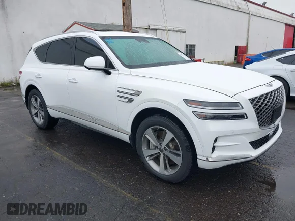 ✅ 2021 Genesis GV80 • VIN: KMUHCESC2MU052594 • Lot: 41273763. Listed on IAAI with 19,190 mi. Free auction sales archive from the USA and detailed vehicle history report at DreamBid. Image 1.
