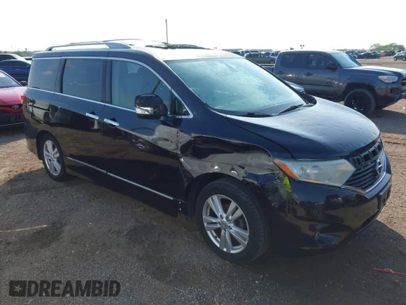 ✅ 2012 Nissan Quest SL • VIN: JN8AE2KP3C9036281 • Lot: 43728393. Wystawiony na IAAI z przebiegiem 166 566 mil. Bezpłatny archiwum sprzedaży aukcyjnych z USA i szczegółowy raport historii pojazdu na DreamBid. Zdjęcie 1.