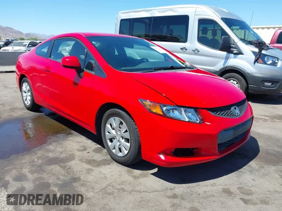 ✅ 2012 Honda Civic LX • VIN: 2HGFG3B55CH557066 • Lot: 45519378. Listed on IAAI with 169,339 mi. Free auction sales archive from the USA and detailed vehicle history report at DreamBid. Image 1.