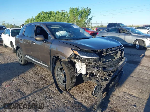 ✅ 2025 Nissan Kicks SV • VIN: 3N8AP6CA3SL316459 • Lot: 44932264. Listed on IAAI with Not provided. Free auction sales archive from the USA and detailed vehicle history report at DreamBid. Image 1.