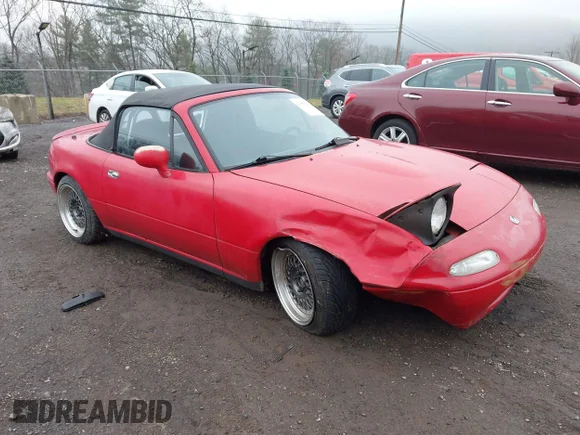 ✅ 1993 Mazda MX-5 Miata • VIN: JM1NA3517P1409915 • Лот: 43802016. Опубликован ранее на IAAI с пробегом 122 620 миль. Бесплатный доступ к архиву аукционных продаж из США и подробный отчёт об истории автомобиля на DreamBid. Изображение 1.