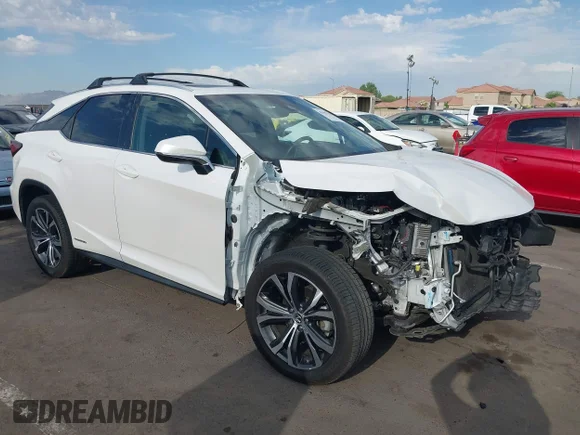 ✅ 2019 Lexus RX 450h • VIN: 2T2BGMCA8KC034613 • Lot: 45457540. Listed on IAAI with 57,963 mi. Free auction sales archive from the USA and detailed vehicle history report at DreamBid. Image 1.