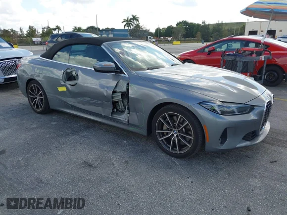 ✅ 2025 BMW 4 Series 430i • VIN: WBA33DB02SCT15972 • Lot: 43791551. Listed on IAAI with 20,397 mi. Free auction sales archive from the USA and detailed vehicle history report at DreamBid. Image 1.