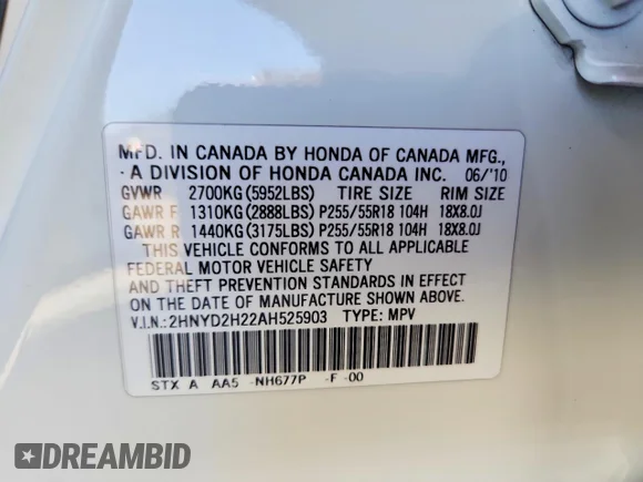 ✅ 2010 Acura MDX • VIN: 2HNYD2H22AH525903 • Lot: 56482836. Wystawiony na Copart z przebiegiem 194 237 mil. Bezpłatny archiwum sprzedaży aukcyjnych z USA i szczegółowy raport historii pojazdu na DreamBid. Zdjęcie 14.